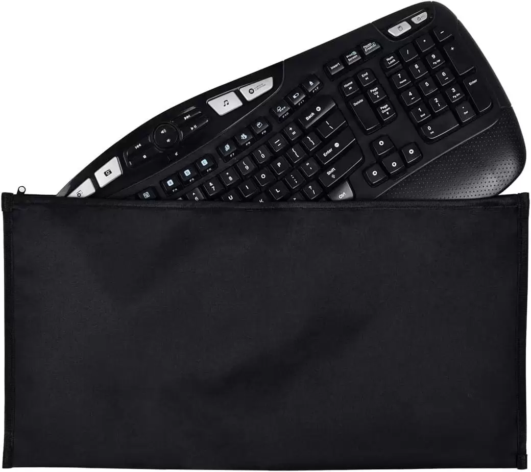 Keyboard Bag Case Sleeve Pouch for Universal Keyboard, Logitech/Razer/Das/Havit/Apple Magic Keyboard Protector, Wireless/Wire Computer/Gaming PC Keyboard Dust Cover-Black - Image 4