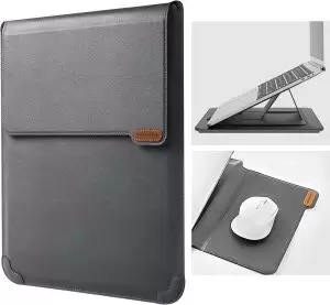 Nillkin Laptop Sleeve Case with Laptop Stand and Mouse Pad, 13-14 inch Computer Bag with 2 Adjustable Angle Laptop Stand for MacBook Pro/Air 13,Dell,Chromebook,Surface Book, iPad Pro 12.9, Gray