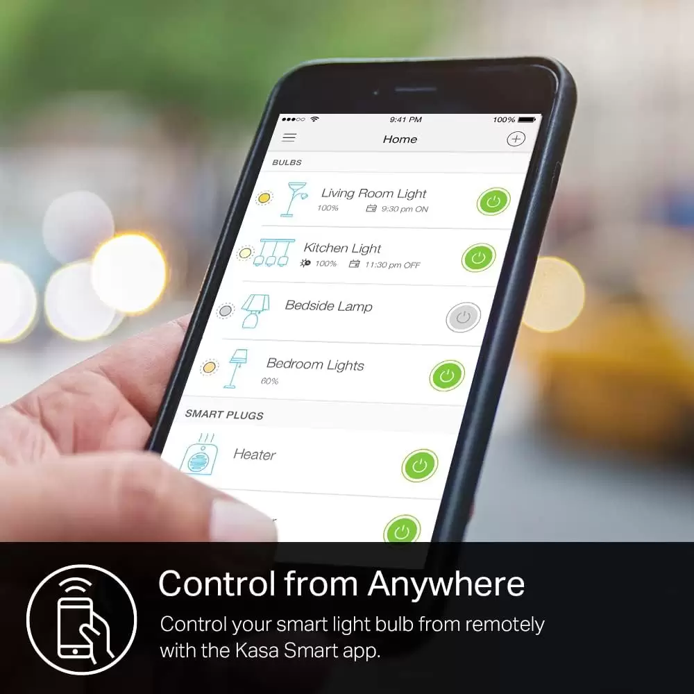 Light Bulb KL110, LED Wi-Fi smart bulb works with Alexa and Google Home, A19 Dimmable, 2.4Ghz, No Hub Required, 800LM Soft White (2700K), 9W (60W Equivalent) - Image 8