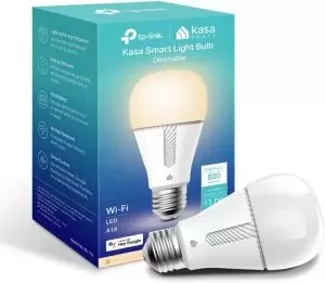 Light Bulb KL110, LED Wi-Fi smart bulb works with Alexa and Google Home, A19 Dimmable, 2.4Ghz, No Hub Required, 800LM Soft White (2700K), 9W (60W Equivalent)